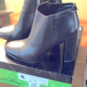 Like NEW black leather Designer Booties 🖤